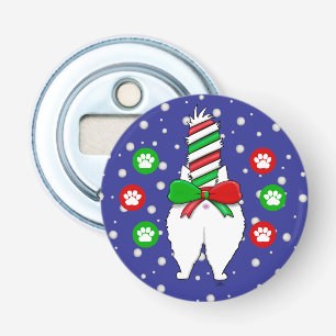 Cat Butt Christmas Button Flesopener