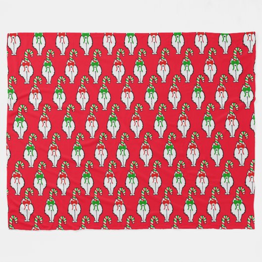 Cat Butt Christmas Fleece Deken (Voorkant (Horizontaal))