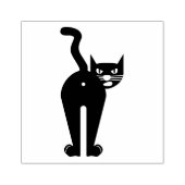 CAT BUTT GRAPPIG ZWART KAT RUBBER STEMPEL (Afrduk)