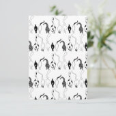 Cat Butts Pattern Bedankkaart (Staand voorkant)