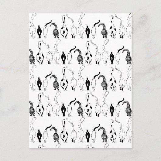 Cat Butts Pattern Briefkaart (Voorkant)