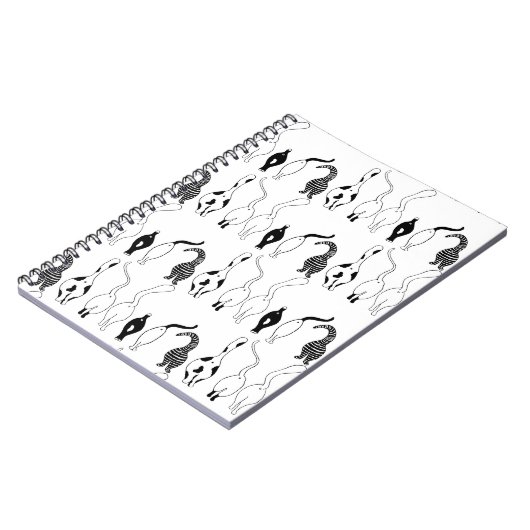 Cat Butts Pattern Notitieboek (Linkerzijde)