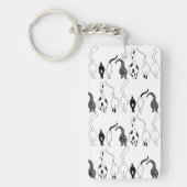 Cat Butts Pattern Sleutelhanger (Voorkant)