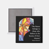 Cat by Window met Vlinder - Magneet (Voorkant / Achterkant)