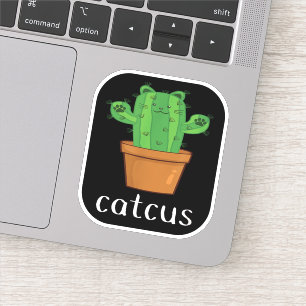 CAT CACTUS - CATCUS Funny Cat Sticker