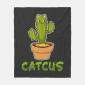 Cat Cactus Pet Plant Fleece Deken (Voorkant)