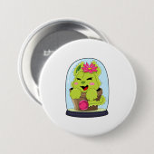 Cat Cactus Ronde Button 7,6 Cm (Voorkant /achterkant)