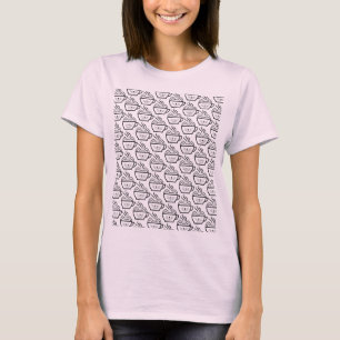 Cat Cafe patroon T-shirt