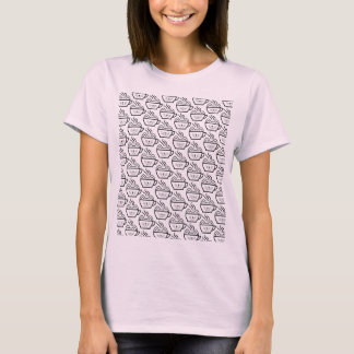 Cat Cafe patroon T-shirt