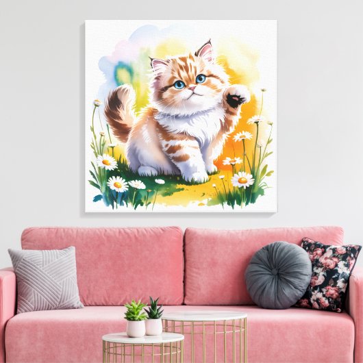 Cat Canvas Afdruk (Insitu (Woonkamer))