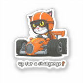 Cat car racing sticker (Voorkant)