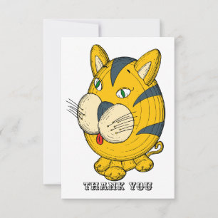 Cat cartoon clipart bedankkaart