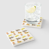 cat cartoon pattern onderzetter (Zijkant)