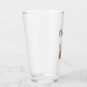 Cat Cartoon Tekening Tabby Katten Elegant Script Glas (Rechts)