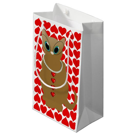 Cat Cat Cat van Gift Bag Valentijns Klein Cadeauzakje (Voorkant Gekanteld)