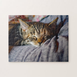 Cat Cat Foto van Cute Slaping Tablet Legpuzzel