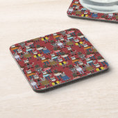 Cat Cat Pattern Bier Onderzetter (Linkerzijde)