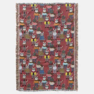 Cat Cat Pattern Deken