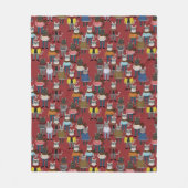 Cat Cat Pattern Fleece Deken (Voorkant)