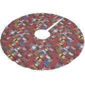 Cat Cat Pattern Kerstboom Rok (Gekanteld)