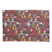 Cat Cat Pattern Kussensloop (Voorkant-Links)