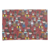 Cat Cat Pattern Kussensloop (Voorkant-Rechts)