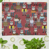 Cat Cat Pattern Theedoek (Gevouwen)