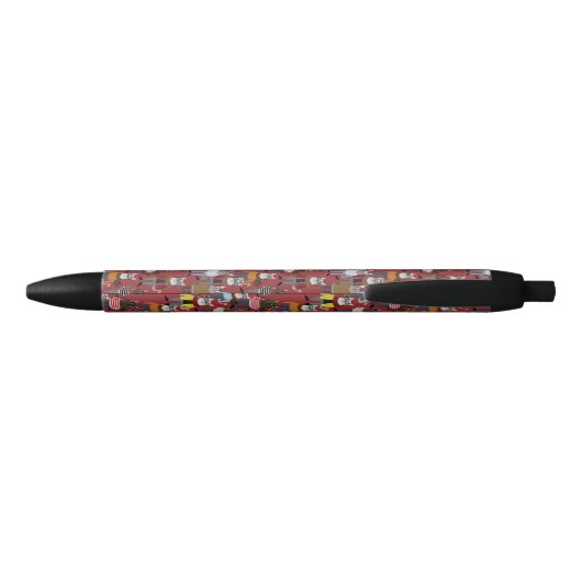 Cat Cat Pattern Zwarte Inkt Pen (Achterkant)