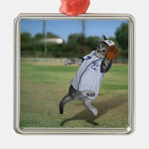 Cat Catcher in het Outfield! Metalen Ornament