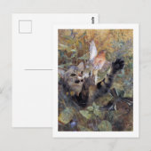 Cat Catching a Bird, Bruno Liljefors Briefkaart (Voorkant / Achterkant)