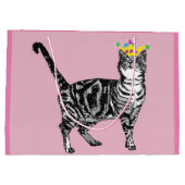 Cat Cats Art Gift Bag Groot Cadeauzakje (Achterkant)