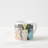 Cat Cats Cats Cute Pattern Espresso Kop (Voorkant rechts)