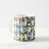 Cat Cats Cats Cute Pattern Koffiemok (Voorkant links)