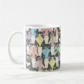 Cat Cats Cats Cute Pattern Koffiemok (Links)