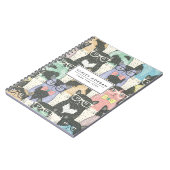 Cat Cats Cats Cute Pattern Notitieboek (Linkerzijde)