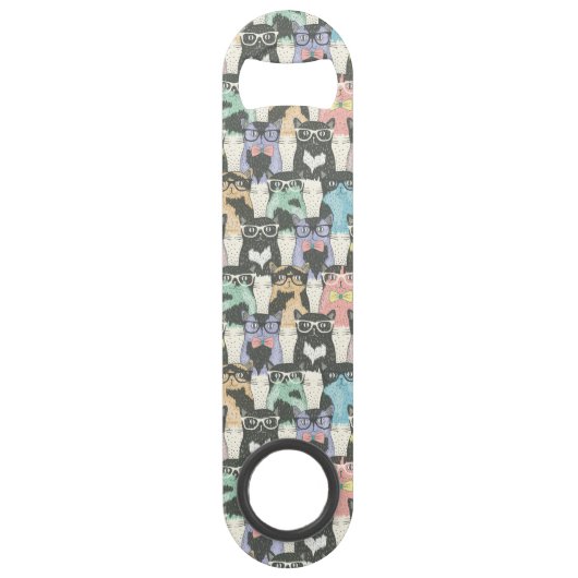 Cat Cats Cats Cute Pattern Speed Flessenopener (Voorkant)