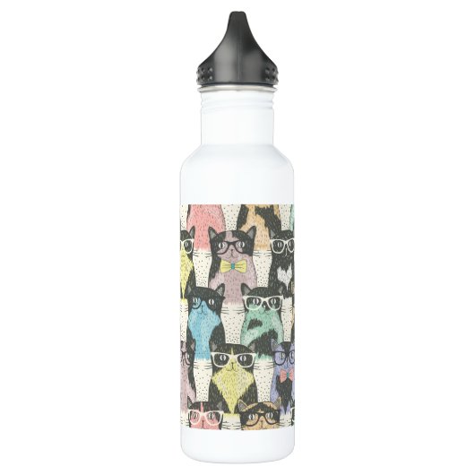 Cat Cats Cats Cute Pattern Waterfles (Links)
