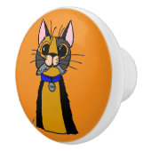 Cat Ceramic Knob. Keramische Knop (Rechts)