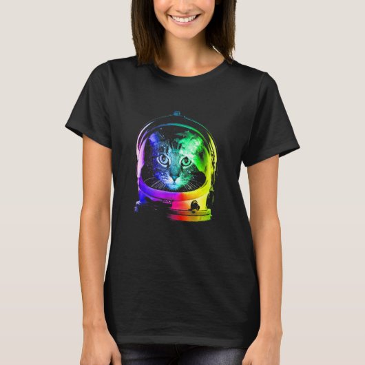 Cat Chat Astronaut Essentieel T-shirt (Voorkant)