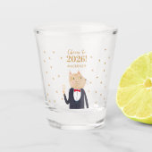 Cat Cheers to 2026 New Year Personalized Name Shot Glas (Voorkant)