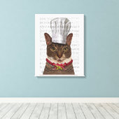 Cat Chef Canvas Afdruk (Insitu (Houten vloer))