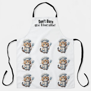 Cat Chef Whimsy All-Over Print Schort