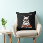 Cat Chemistry Teacher Funny No Reaction Joke Kussen (Stoel)