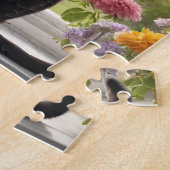 Cat Chien Fleurs Jardin Puzzle (Côté)