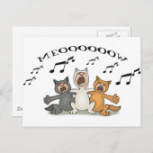 Cat Choir Briefkaart (Voorkant / Achterkant)