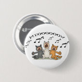 Cat Choir Ronde Button 5,7 Cm (Voorkant /achterkant)