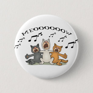 Cat Choir Ronde Button 5,7 Cm