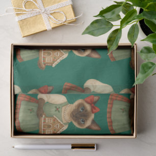 Cat Christmas Bakery voor Cat Lovers Holiday Tissuepapier