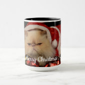 Cat Christmas Custom Photo Mok (Midden)