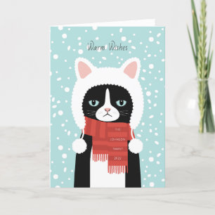 Cat Christmas Holiday Kaart